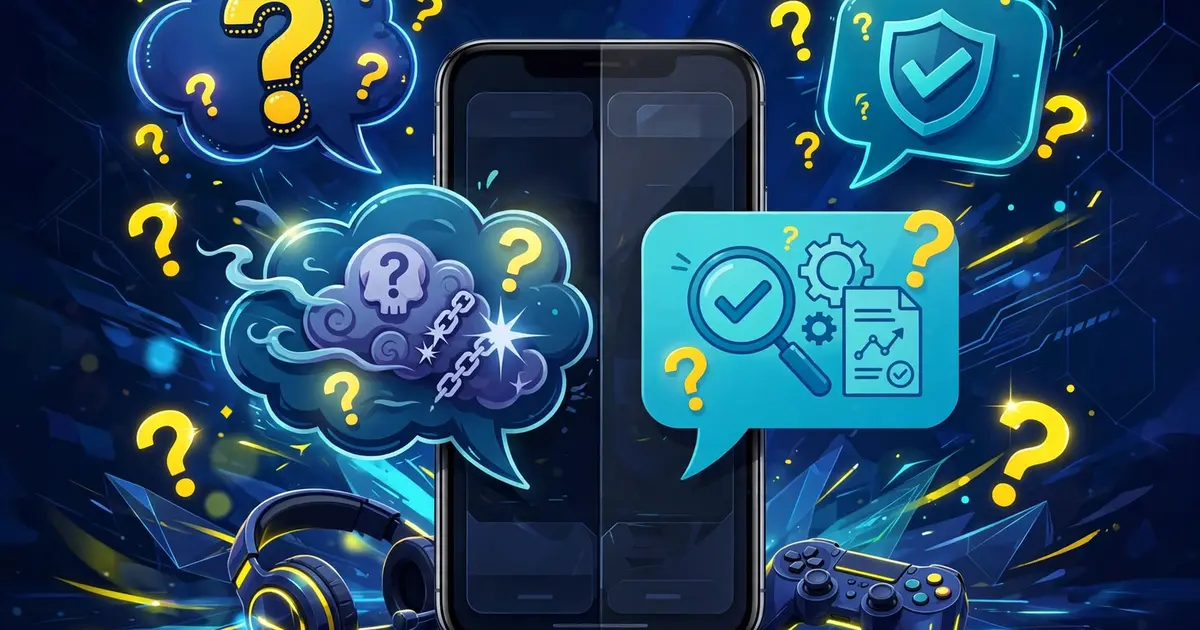 Speech bubbles and a smartphone illustrating myth versus fact
