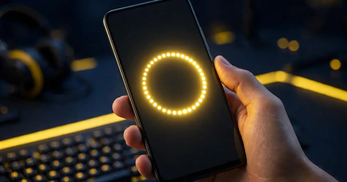 Hand installing an app on an Android smartphone