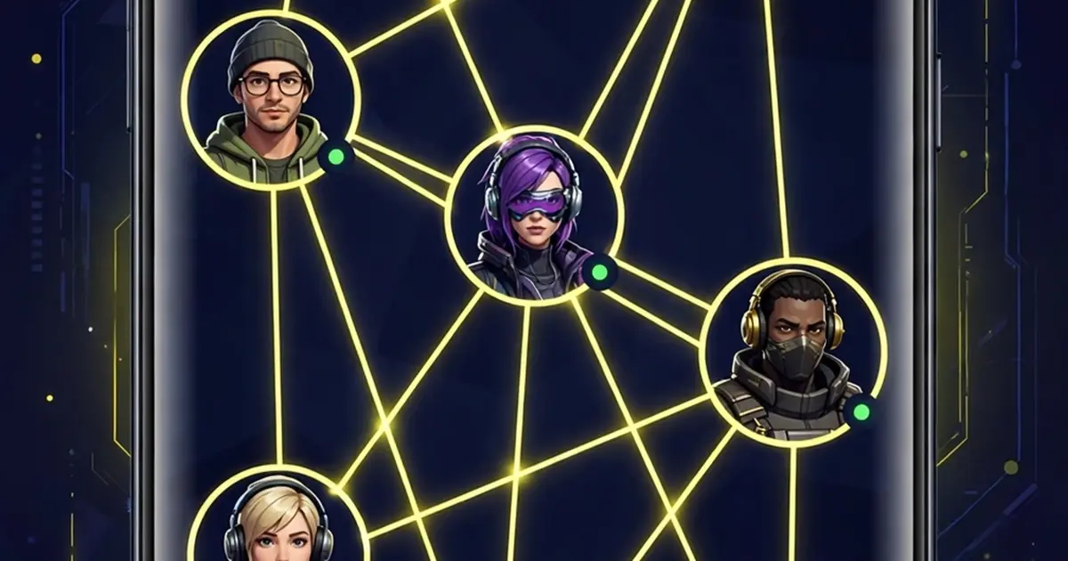 Friends list and player network on a smartphone